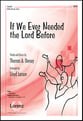 If We Ever Needed the Lord Before SATB choral sheet music cover